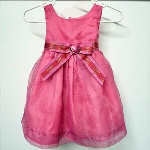 Vtg Wonder Kids Baby Girl's Tulle Dress Size 3/6 Months Easter Occasion Pink